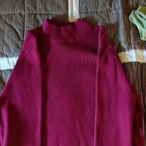 Karen Scott Magenta Turtleneck Sweater